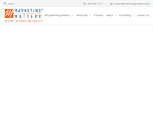 Tablet Screenshot of marketingmatters.net